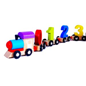 Wooden Number Train Set for Kids | Dinosaur-Themed Educational Toy | Montessori Math Learning for Toddlers